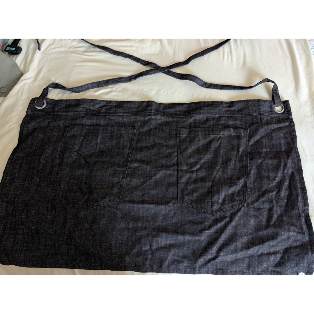 Chef Works Urban Collection Black Denim Waist Apron with Pockets One Size
